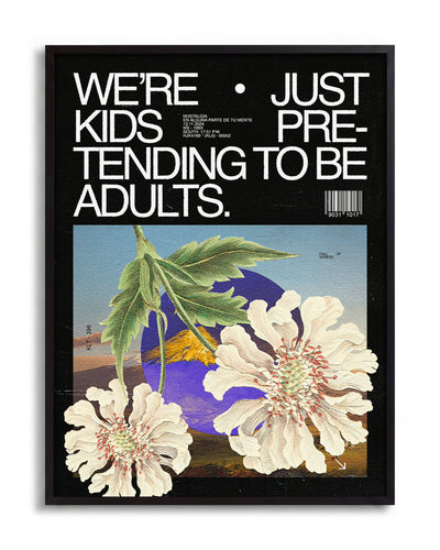 Adults - no background framed - black