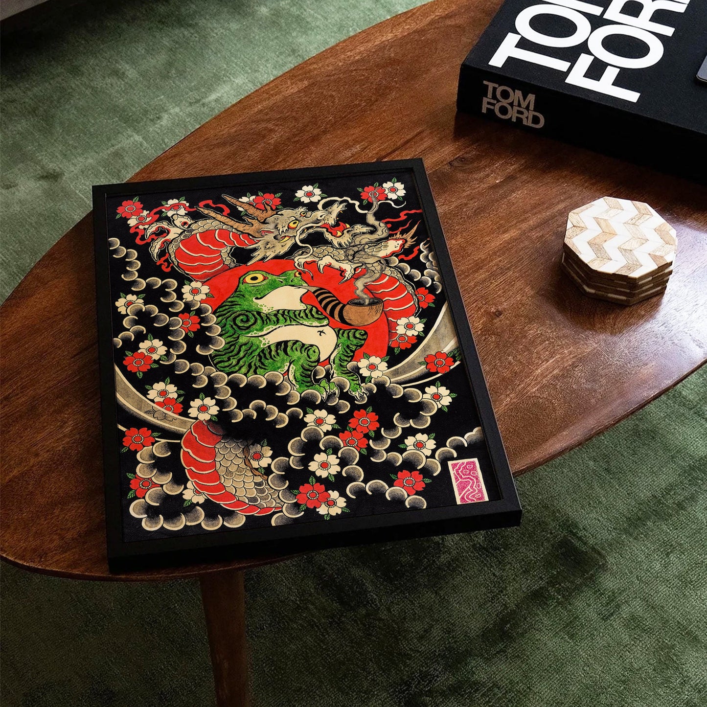Dragon, Frog & Sakura