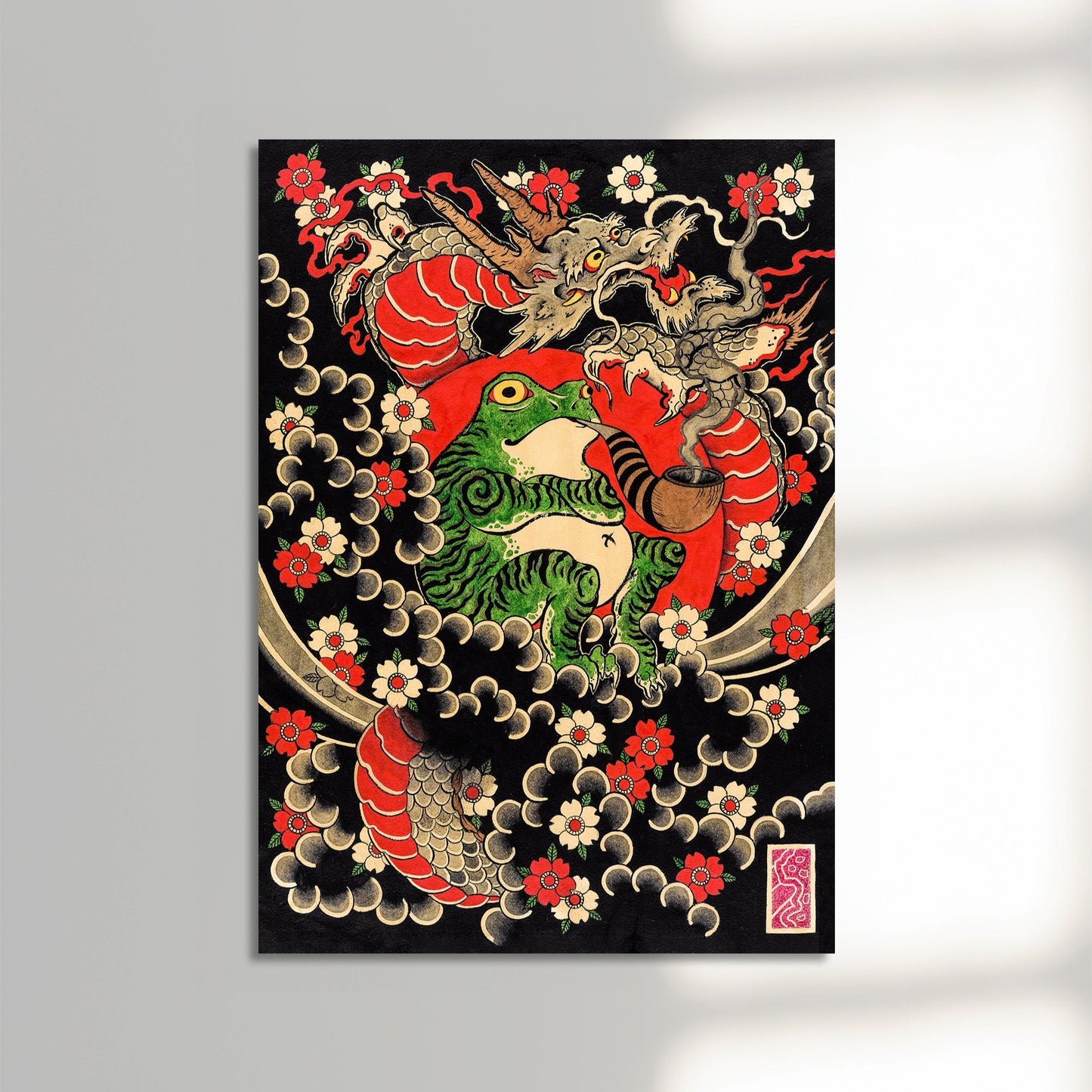 Dragon, Frog & Sakura