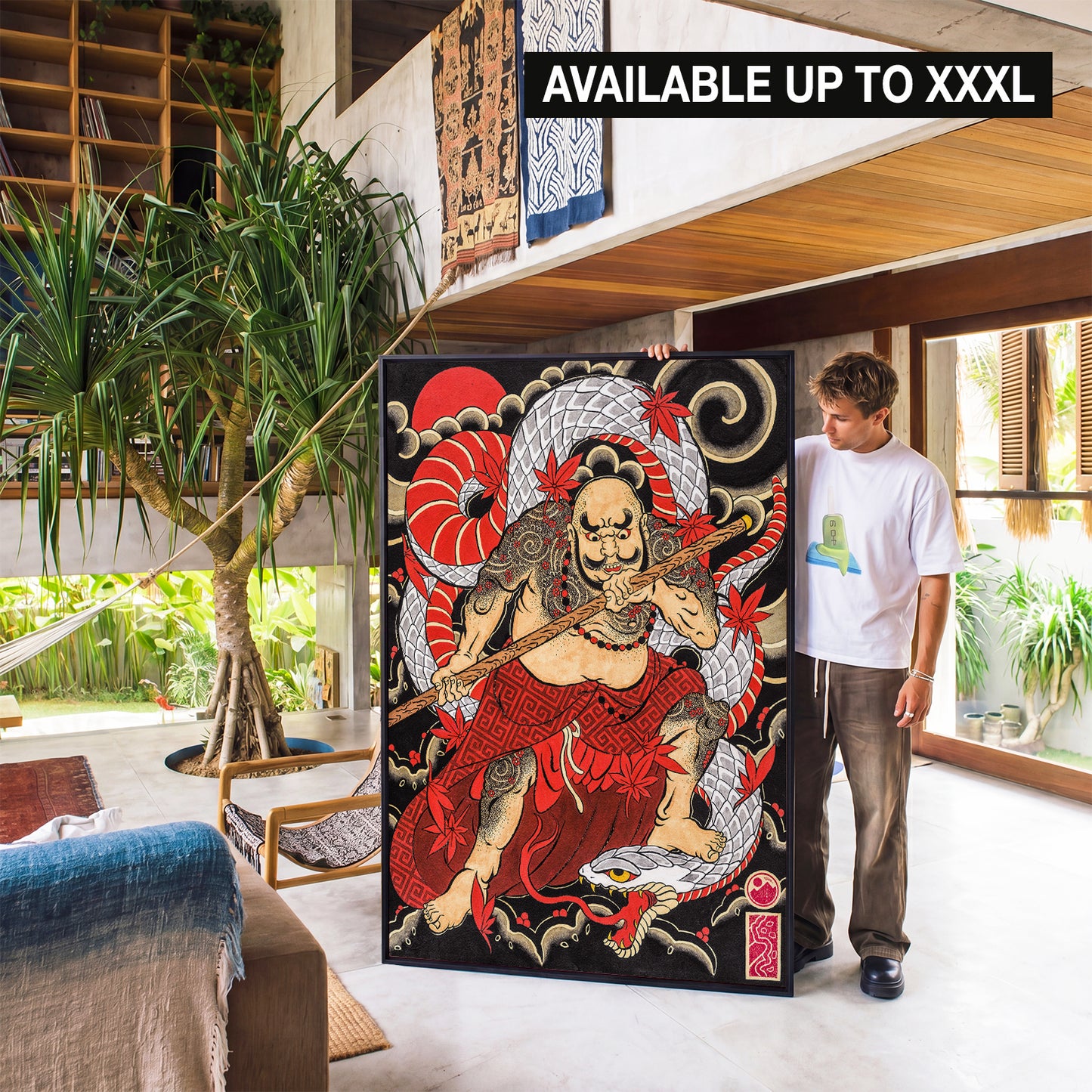 Samurai & Snake canvas