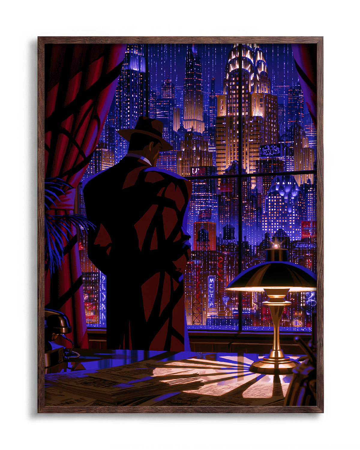 Swanky 19 - no background framed - walnut