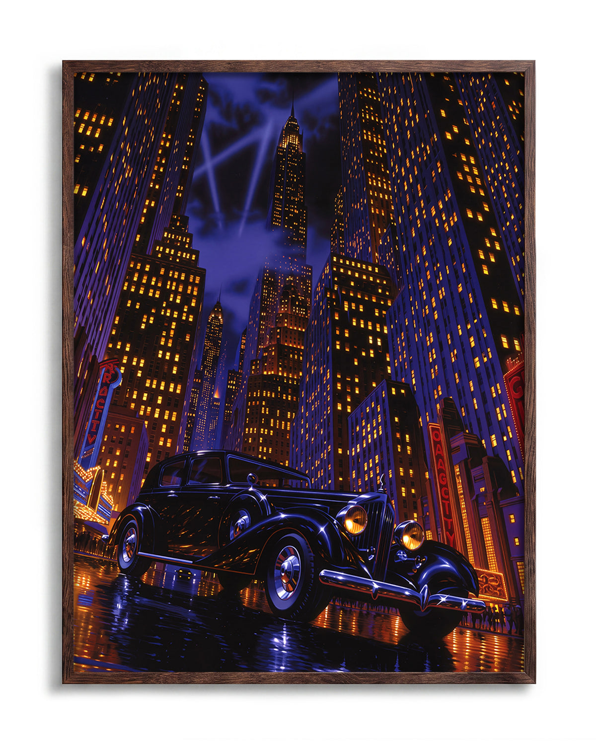 Swanky 21 - no background framed - walnut