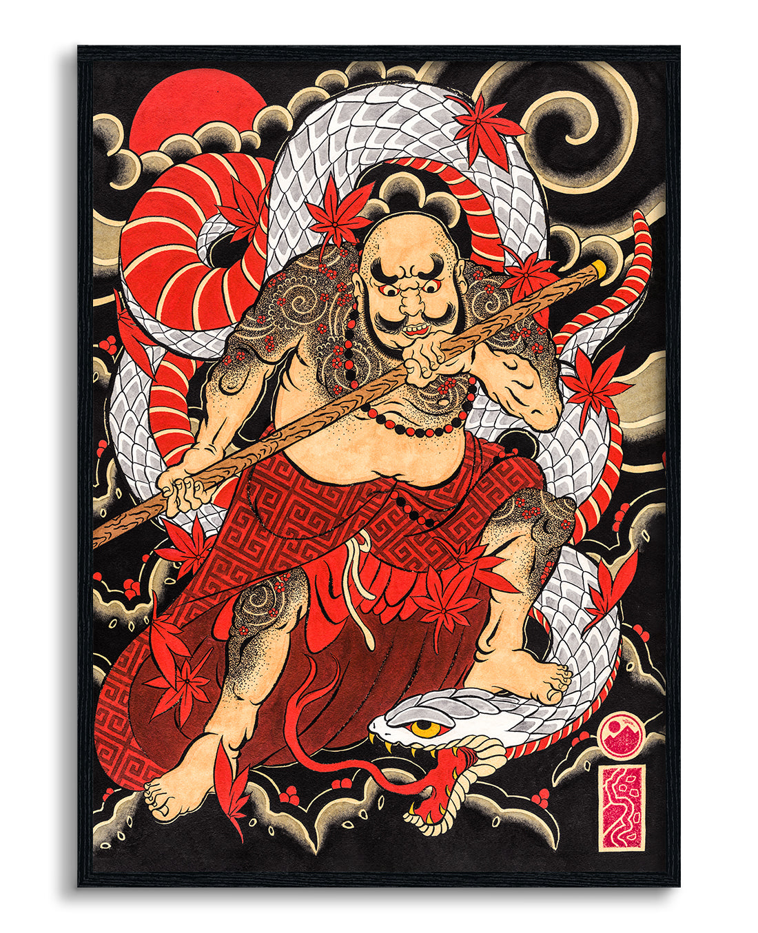 Tattooed Samurai & Snake