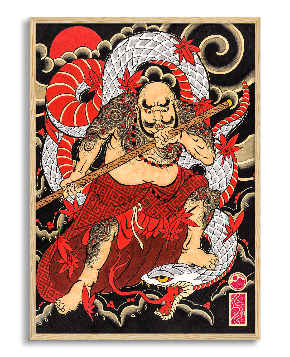 Tattooed Samurai & Snake