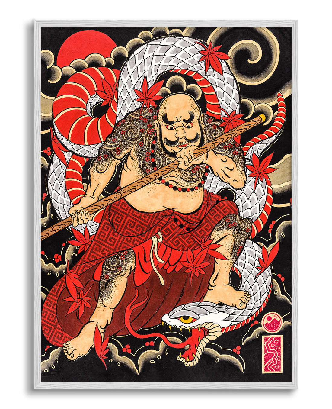 Tattooed Samurai & Snake