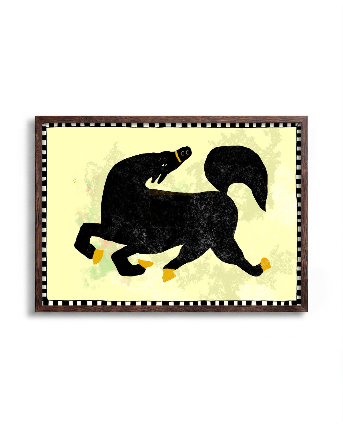 Wild Horse - no background framed - walnut