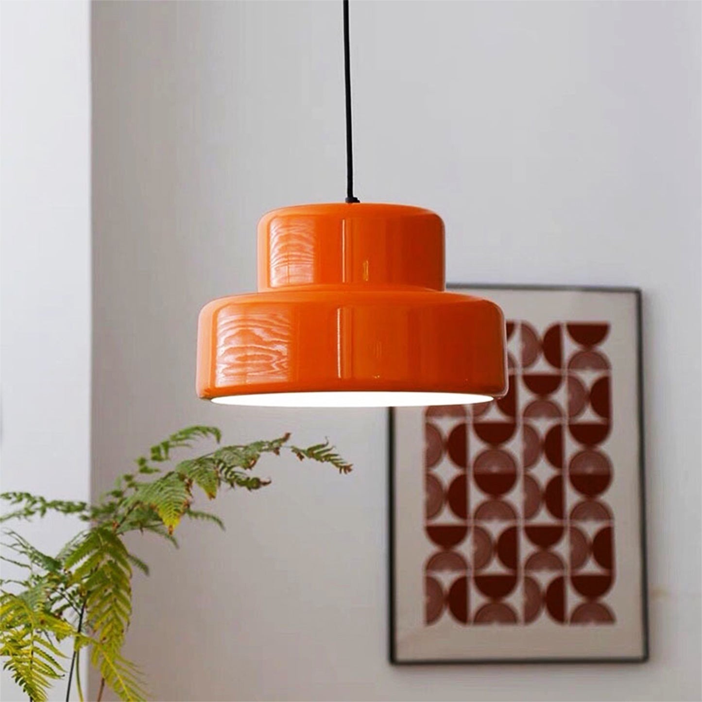 Bauhaus Orange pendant lampshade