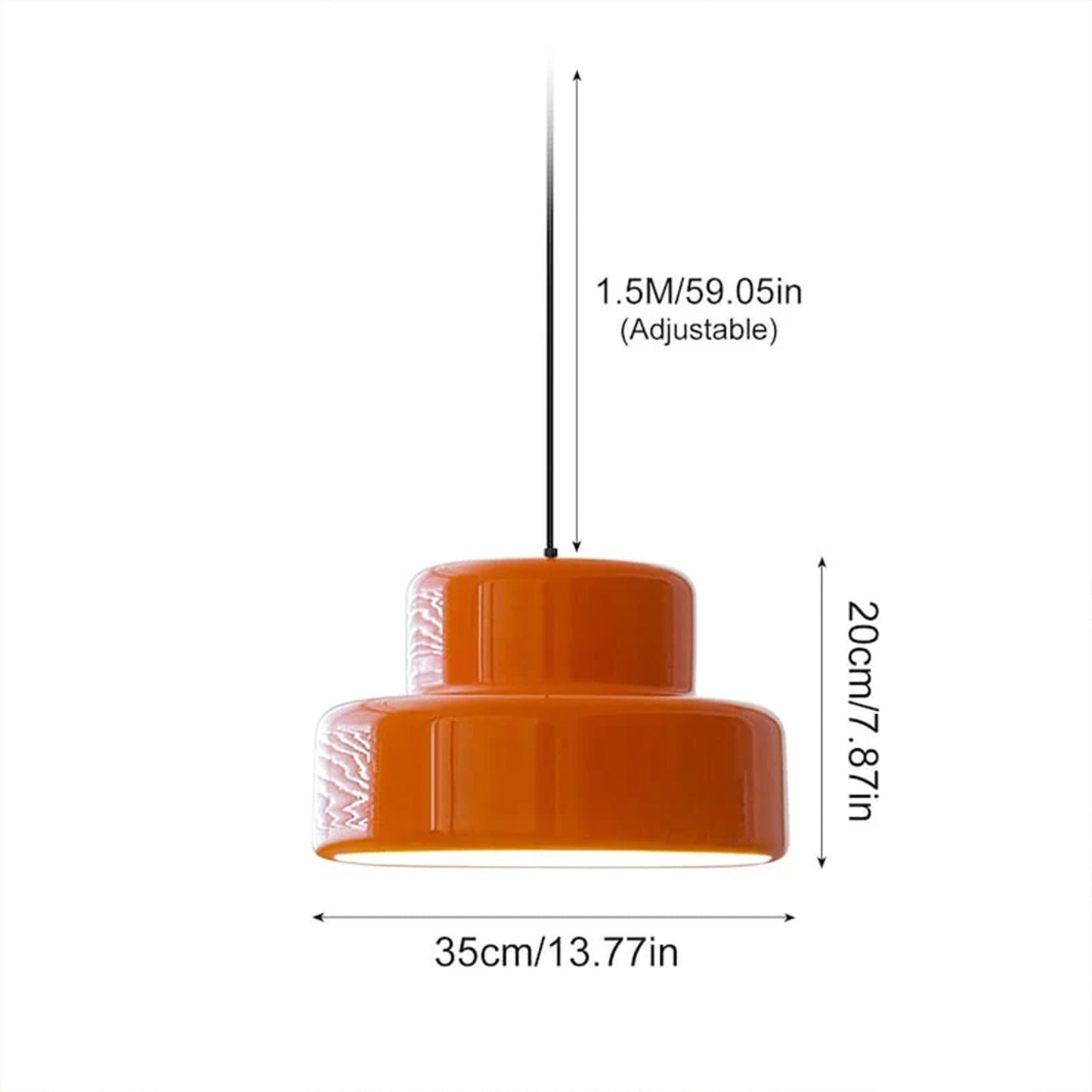 Bauhaus Orange pendant lampshade