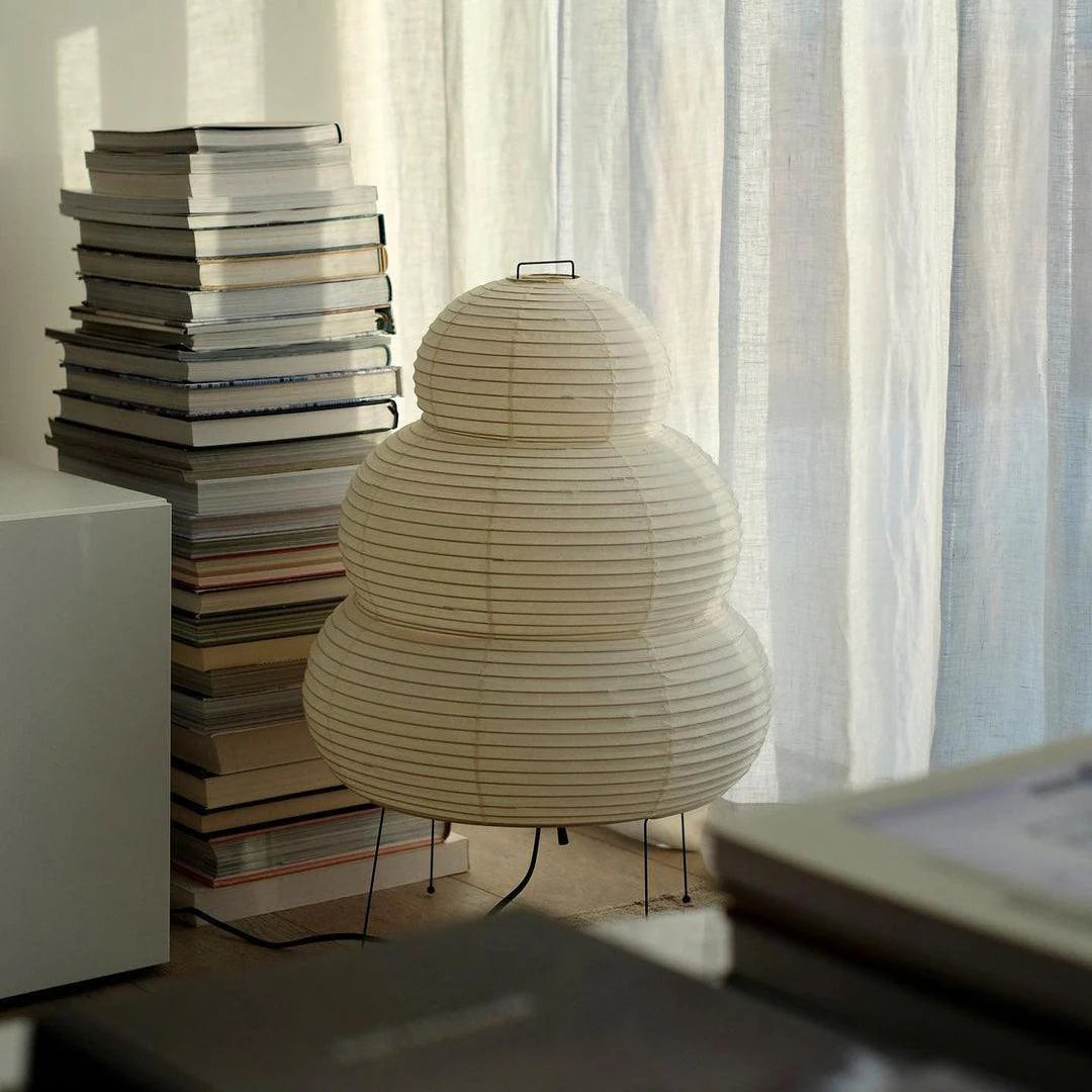 Tall Japanese Rice Paper Lamp