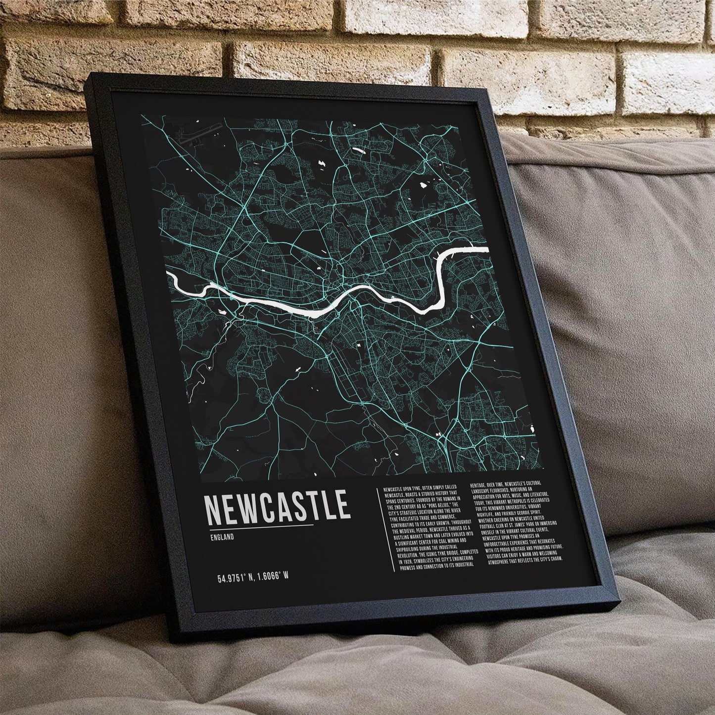 Newcastle City Map Poster