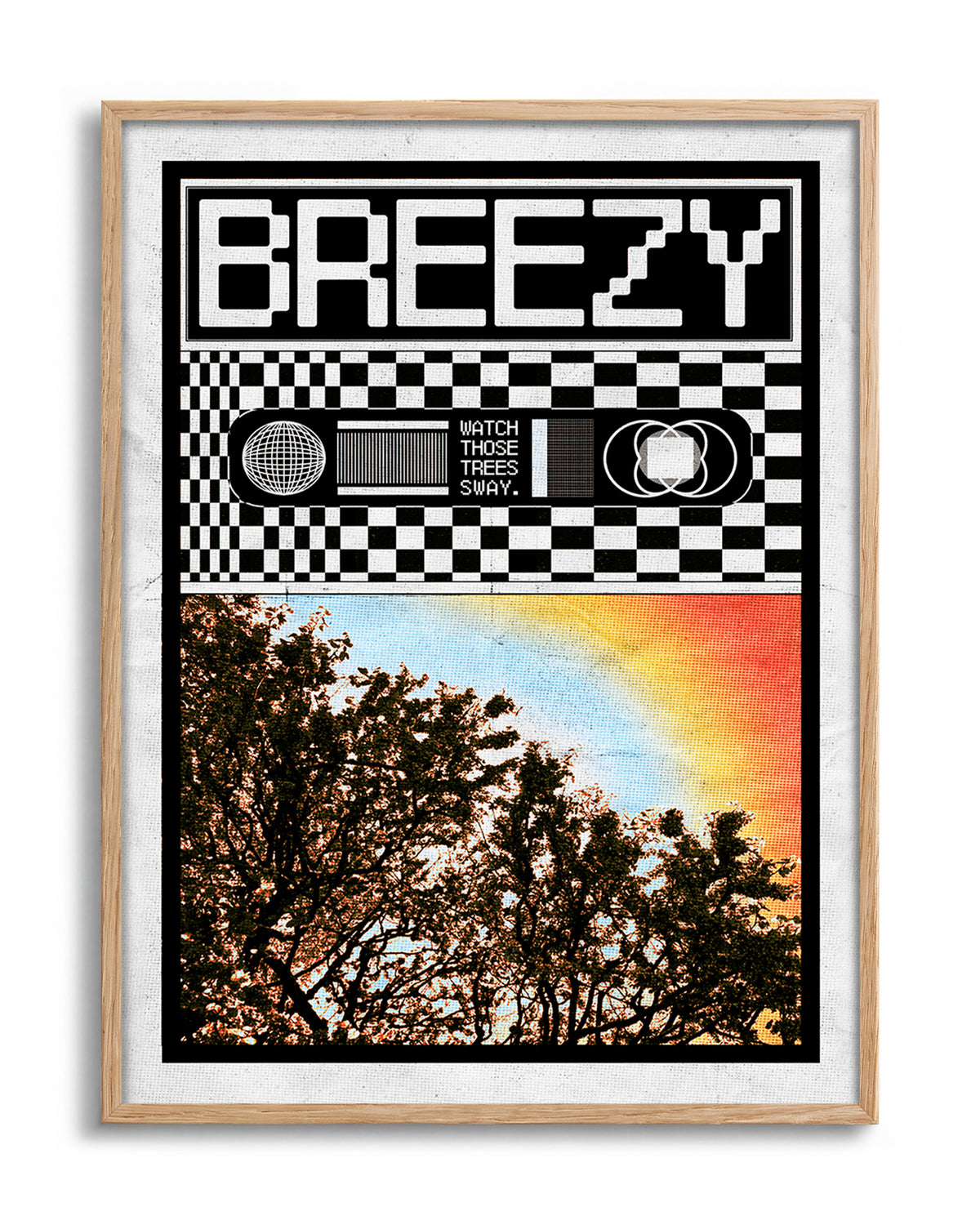 Breezy - no background framed - oak