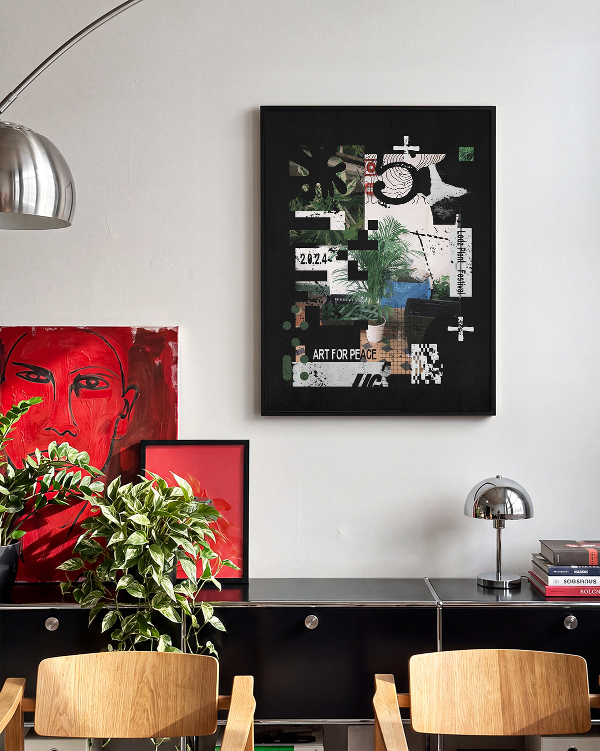 Art for Peace - room context black