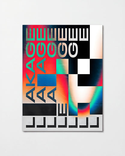 Leakage retro typography print, unframed