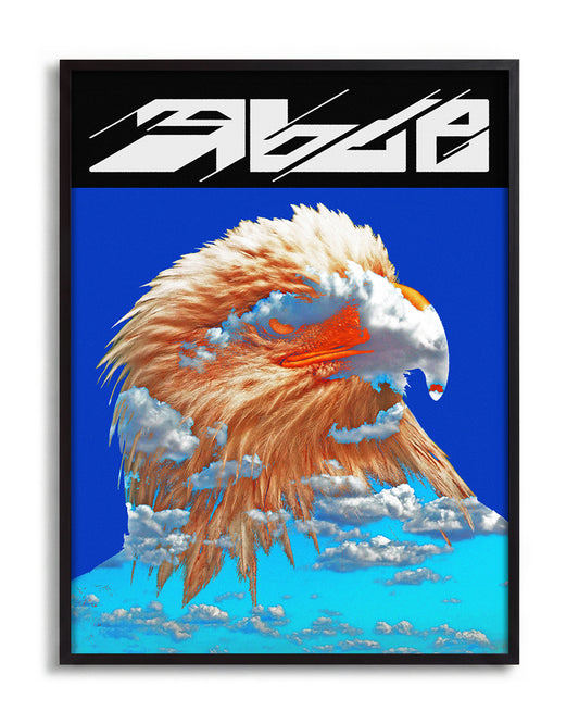Eagle - no background framed - black