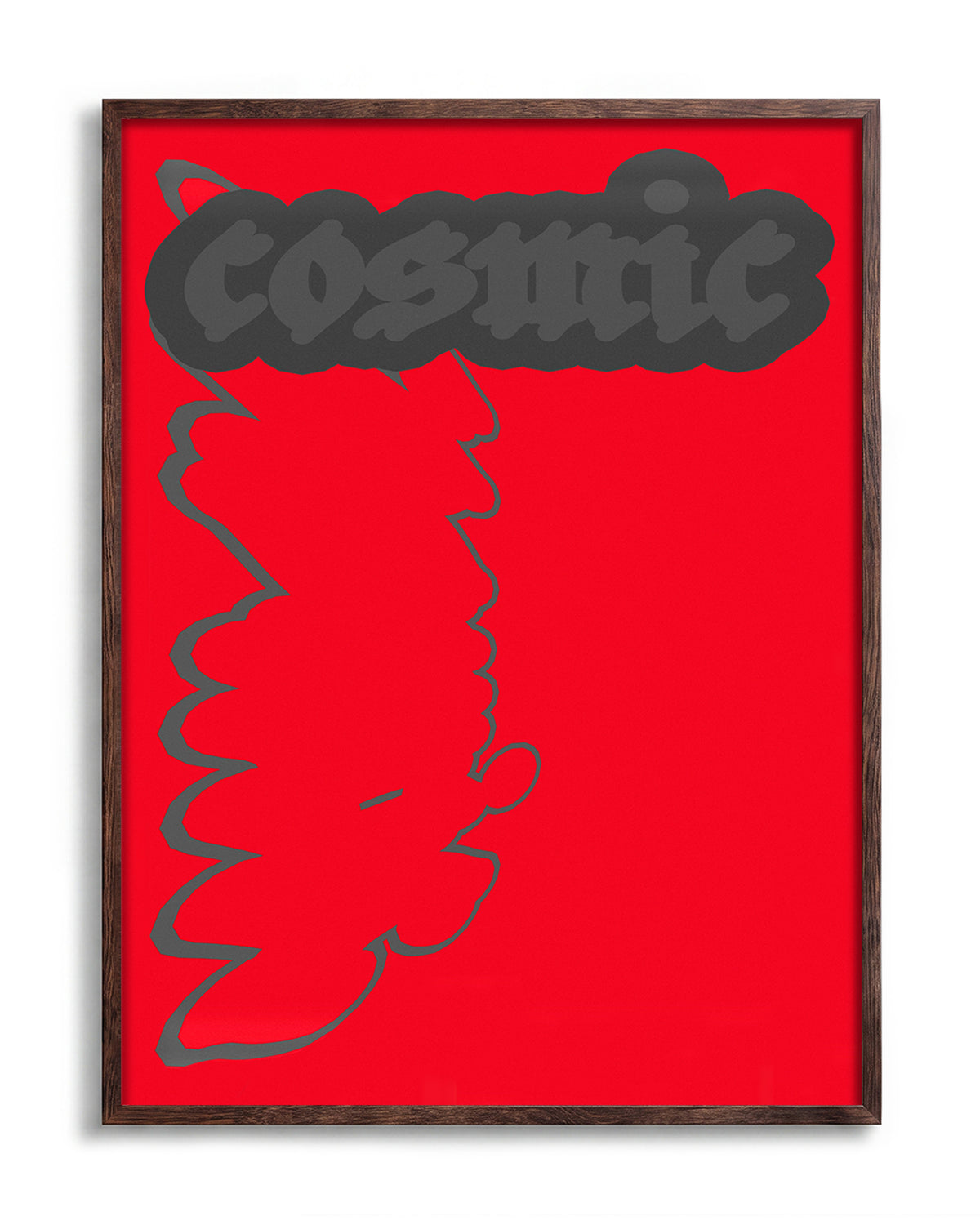 Cosmic - no background framed - walnut