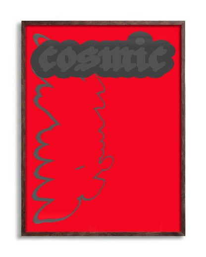 Cosmic - no background framed - walnut