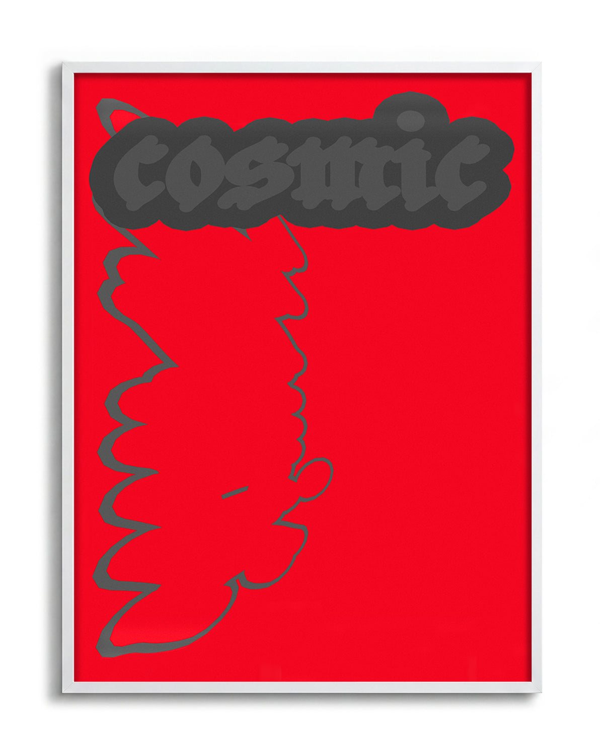 Cosmic - no background framed - white