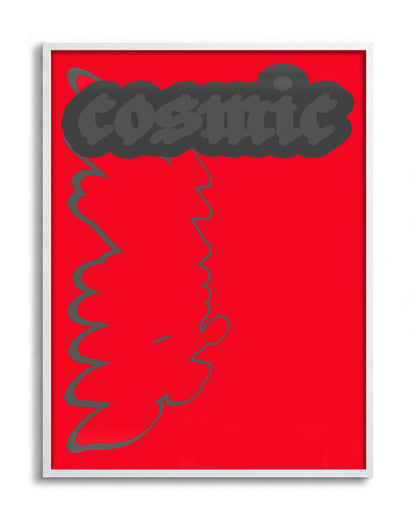 Cosmic - no background framed - white