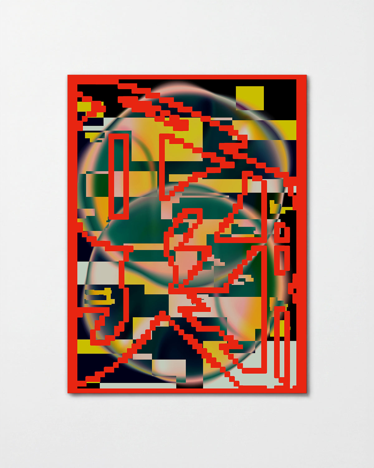 Chaos abstract art print, unframed