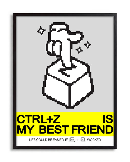 Ctrl+z - no background framed - black