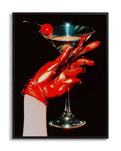 Martini - no background framed - black
