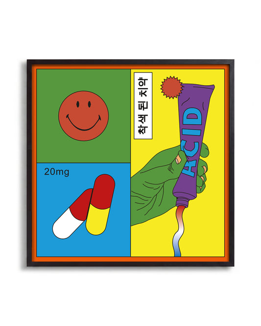 Acid - no background framed - black