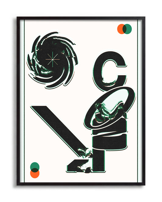 Cozy - no background framed - black