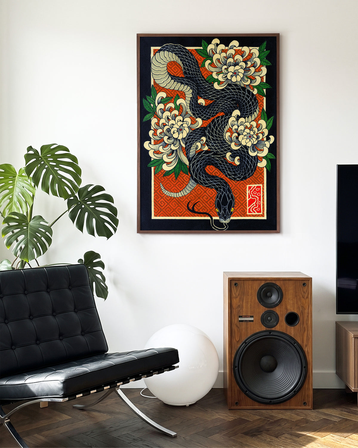 Snake - room context walnut