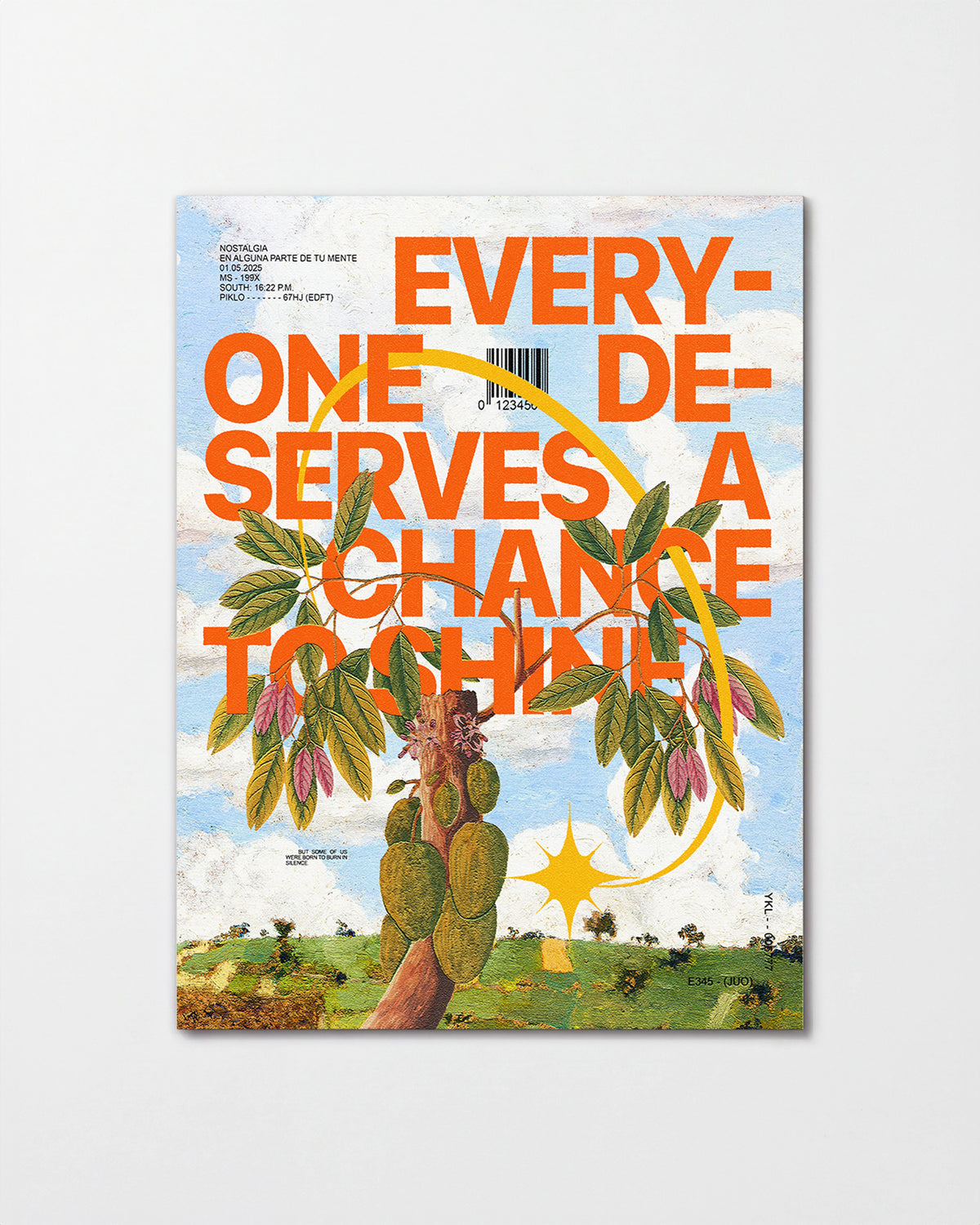 Día de Verano summer typography print, unframed