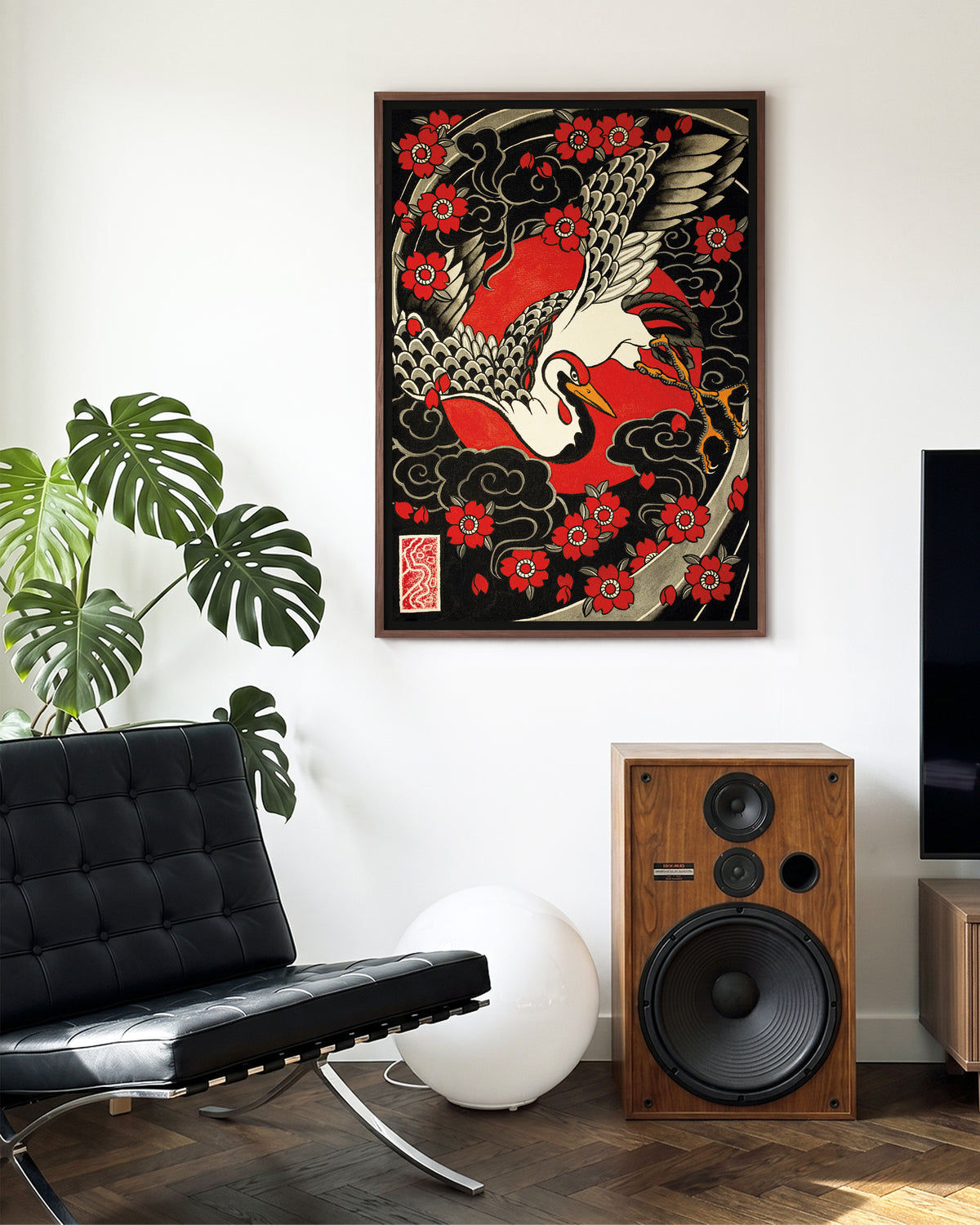 Tsuru & Sakur - room context walnut
