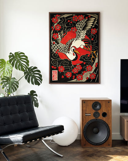 Tsuru & Sakur - room context walnut