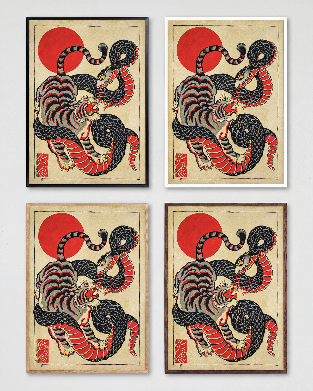 Snake and tiger - all frames