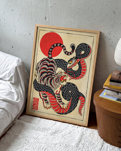 Snake and tiger - room context oak