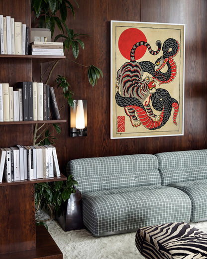 Snake and tiger - room context white