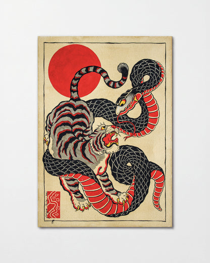 Snake and tiger - unframed