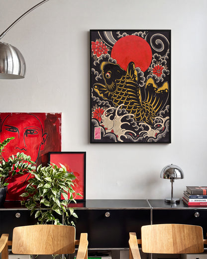 Koi and Kiku - room context black