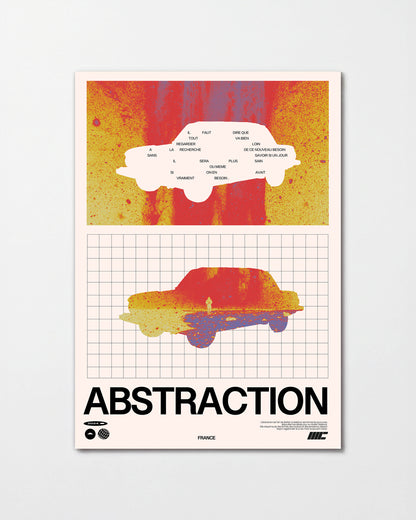 Abstraction retro graphic design print, unframed