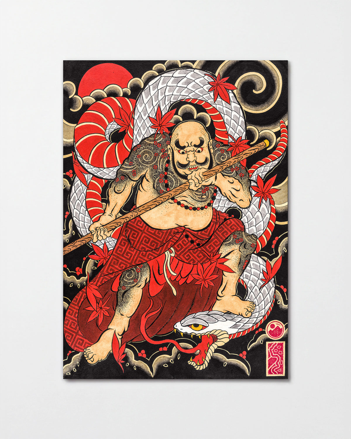 Samurai & Snake - unframed