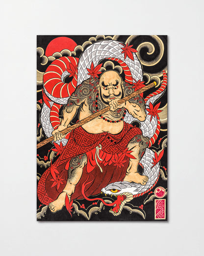 Samurai & Snake - unframed