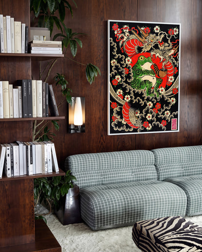 Dragon, Frog & Sakura - room context white