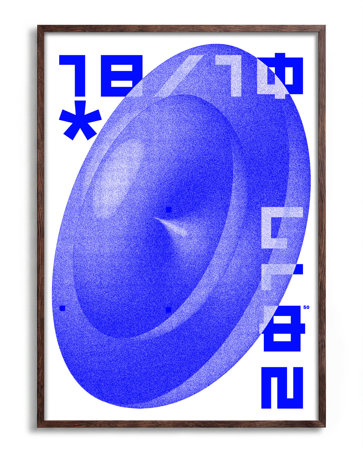 Echoes from Space - no background framed - walnut