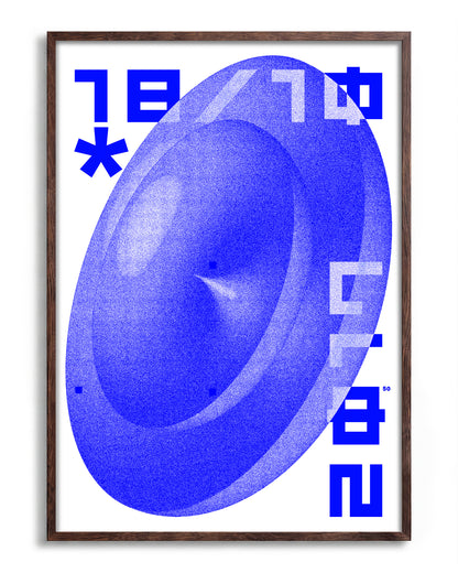 Echoes from Space - no background framed - walnut