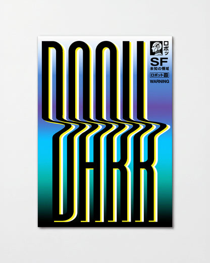 Dark Japanese abstract poster, unframed