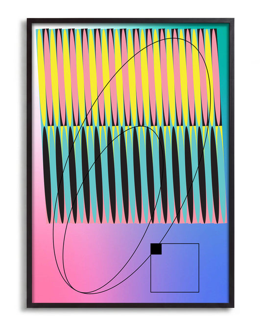 Color Module - no background framed - black