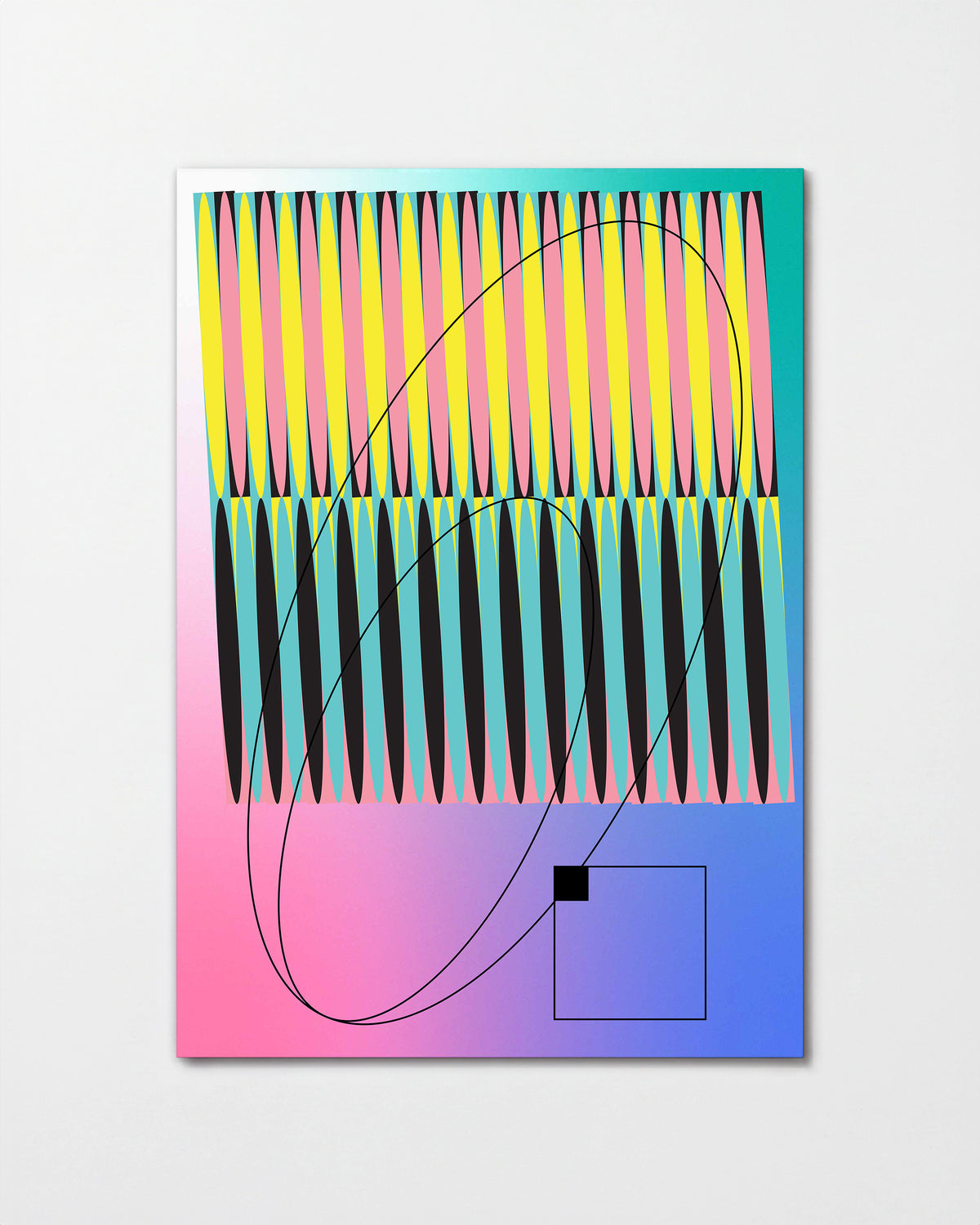 Color Module pop art abstract print, unframed