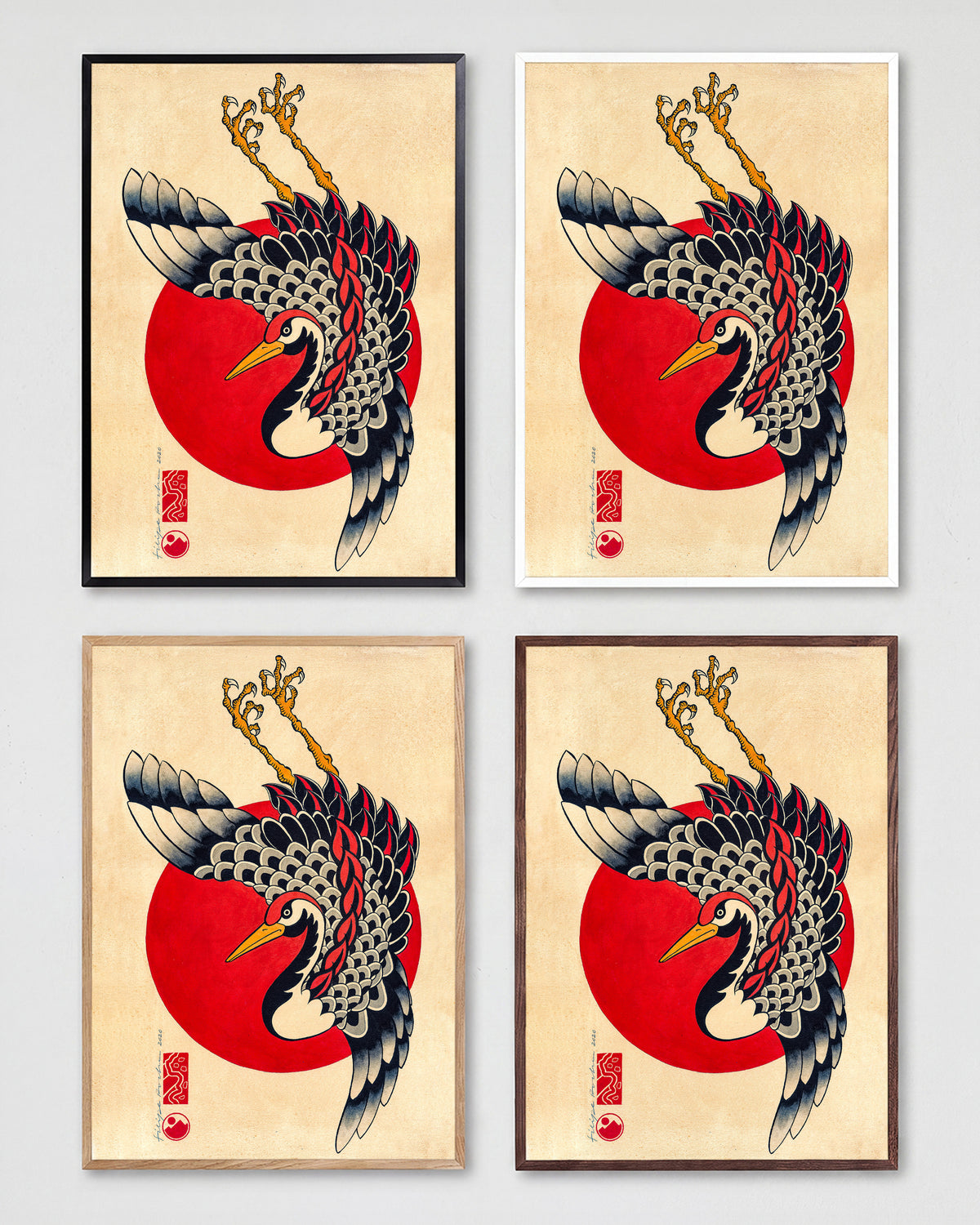 Tsuru & Red Moon - all frames