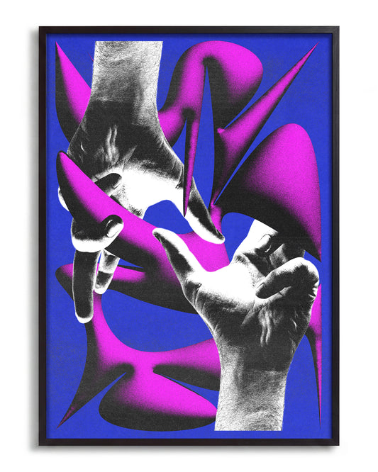 Love - no background framed - black