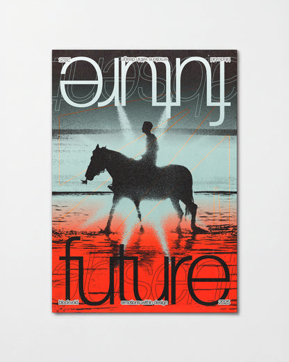 Future abstract typography poster, unframed