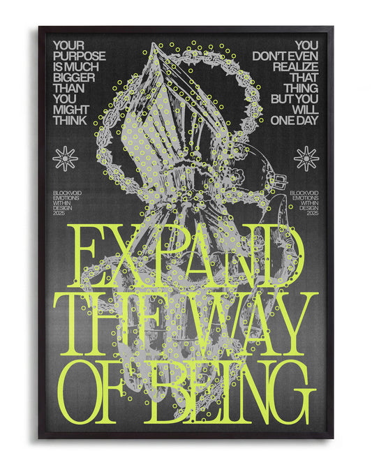 Expand - no background framed - black