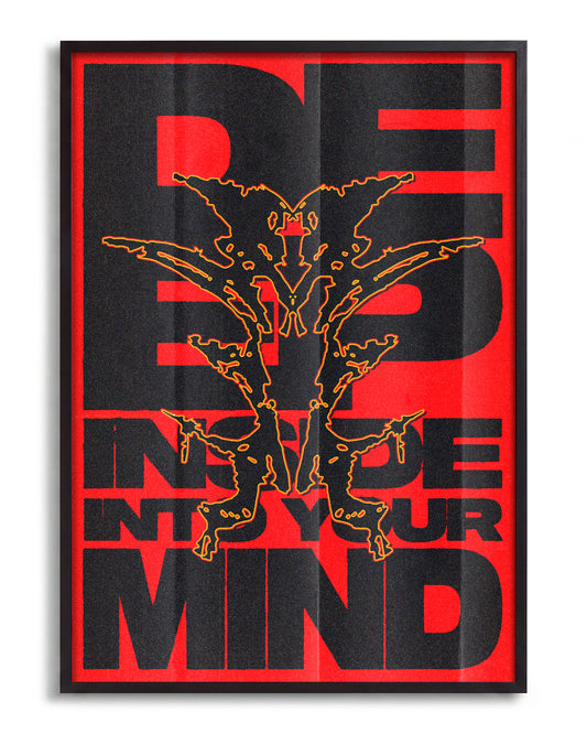 Deep - no background framed - black